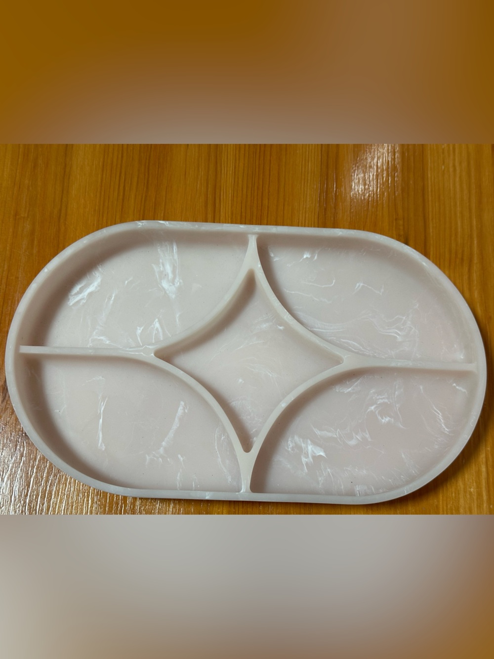 And 7 Pink Faux Marble Jewelry Storage Tray - Decorative Accessory Organizer